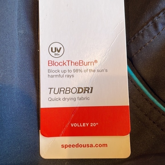 Speedo Men's Knee Length Marina Volley 20 Inch Swim Trunk Shorts Small NWT - Picture 6 of 6